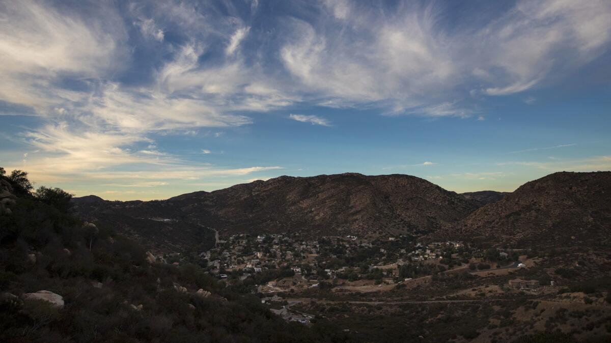 A view of Harbison Canyon from Crows Nest Lane.