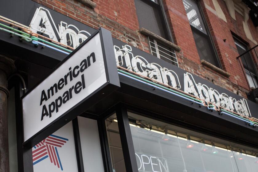 An American Apparel store in New York City. The retailer reported a larger-than-expected loss in its second quarter as it struggled with flat sales.