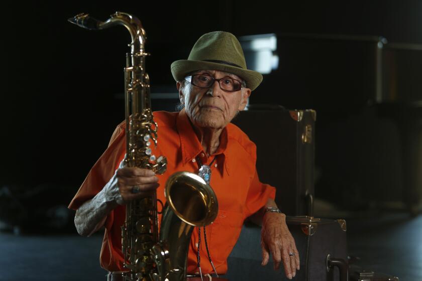 November 17th 2016 San_Diego_CA_USA | Saxophonist Anthony Ortega has been playing since 1943 and at the age of eighty-eight is still actively performing around town and abroad. | Mandatory Photo Credit: Photo by David Brooks / San Diego Union-Tribune_© 2016 San Diego Union-Tribune, LLC