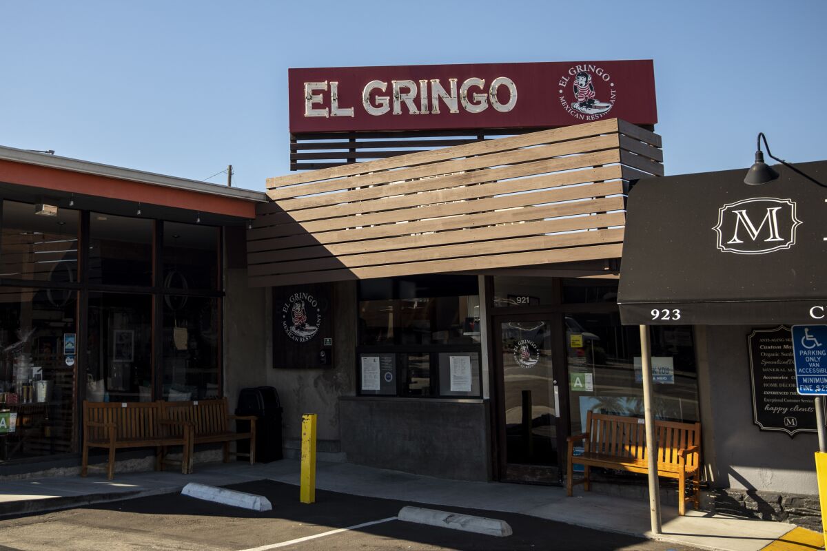  El Gringo restaurant, in a small strip along N. Sepulveda Blvd in Manhattan Beach