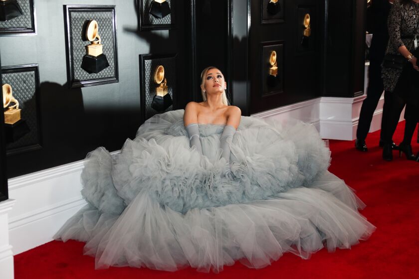 Jan 26, 2020: Ariana Grande arriving at the 62nd GRAMMY Awards at STAPLES Center