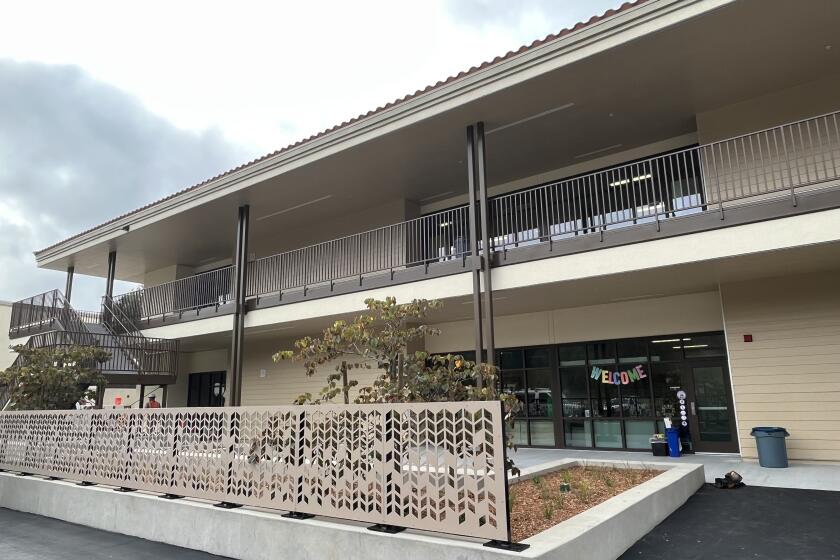 The new two-story classroom building at Solana Santa Fe.