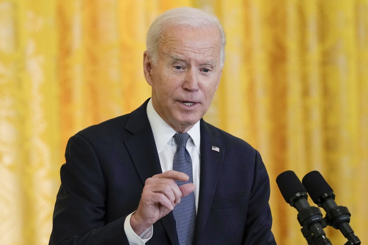 El presidente Joe Biden habla en conferencia de prensa en la Casa Blanca, Washington