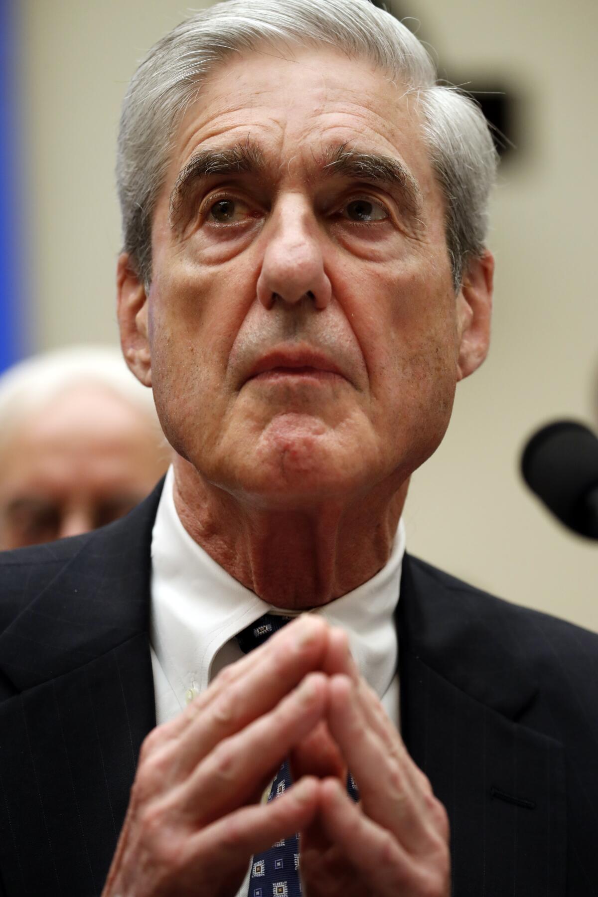 Former special counsel Robert S. Mueller III testified before the House Intelligence Committee on Wednesday.