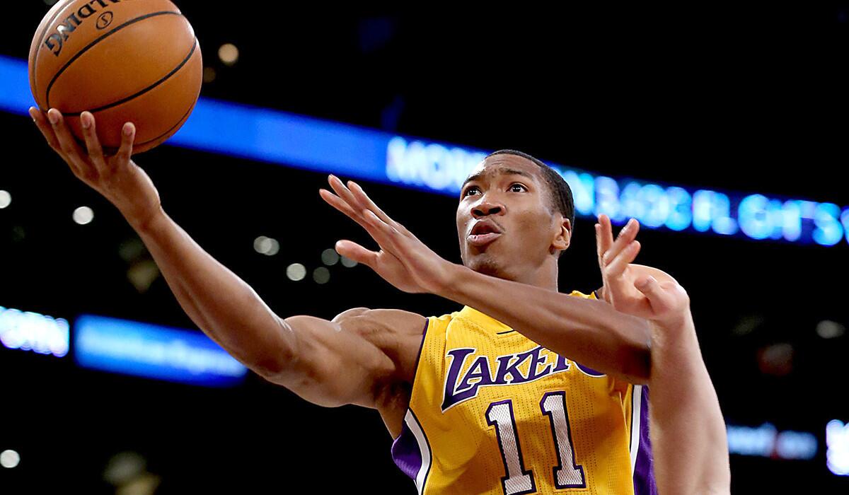 Wesley Johnson will move back to small forward this season with the Lakers.