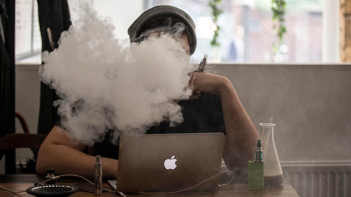 More teens are getting nicotine from vaping than from smoking traditional cigarettes, new survey data suggest.