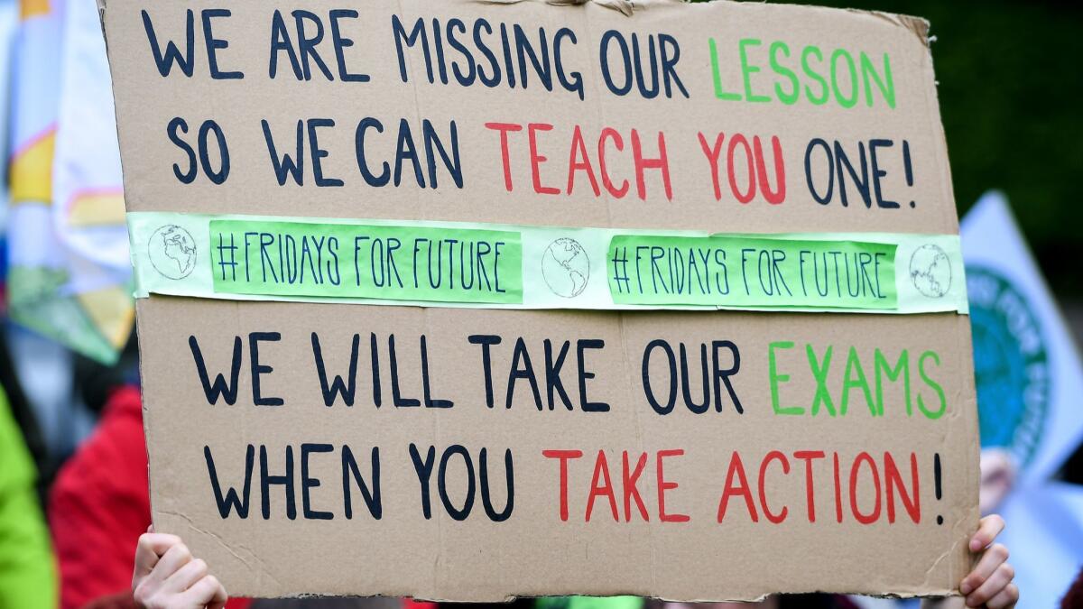 Students in Germany skipped class May 3 to protest climate inaction as part of a worldwide movement.