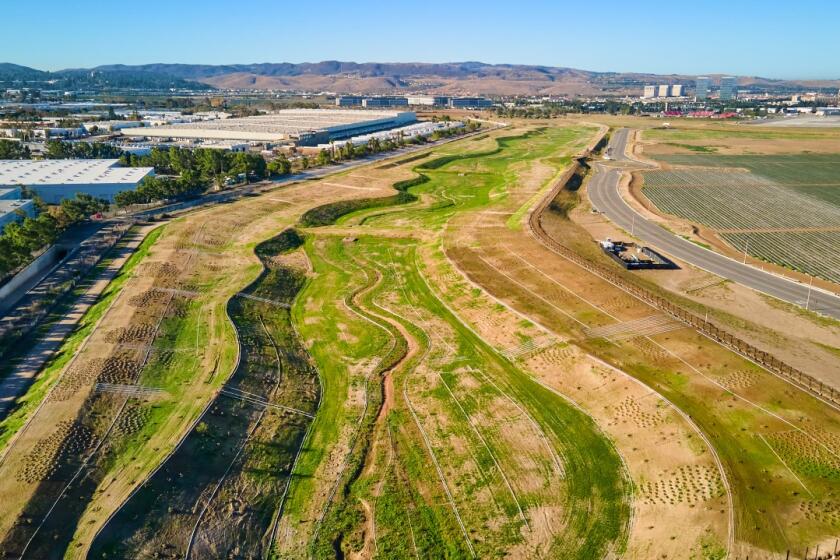 An area of land in Irvine is being restored to its natural state.