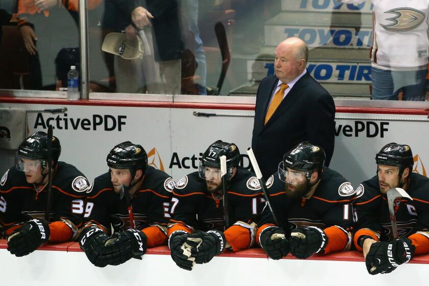 Bruce Boudreau will return next season as the Ducks' coach after his team reached the Western Conference finals.