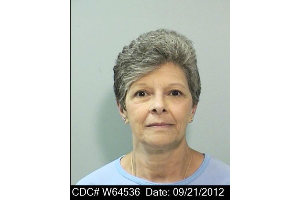 FILE - This Sept. 21, 2012 inmate identification photo provided by the California Department of Corrections and Rehabilitation shows Susan Lee Russo. Russo, who prosecutors dubbed a "black widow" because she had her husband killed has died of natural causes while serving a life sentence. The California Department of Corrections and Rehabilitation said Friday, Sept. 30, 2022, that 67-year-old died Thursday, Sept. 29. (California Department of Corrections and Rehabilitation via AP, File)