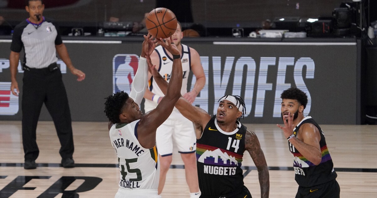 Nba Playoffs Nuggets Beat Jazz In Game 7 Will Face Clippers Los Angeles Times