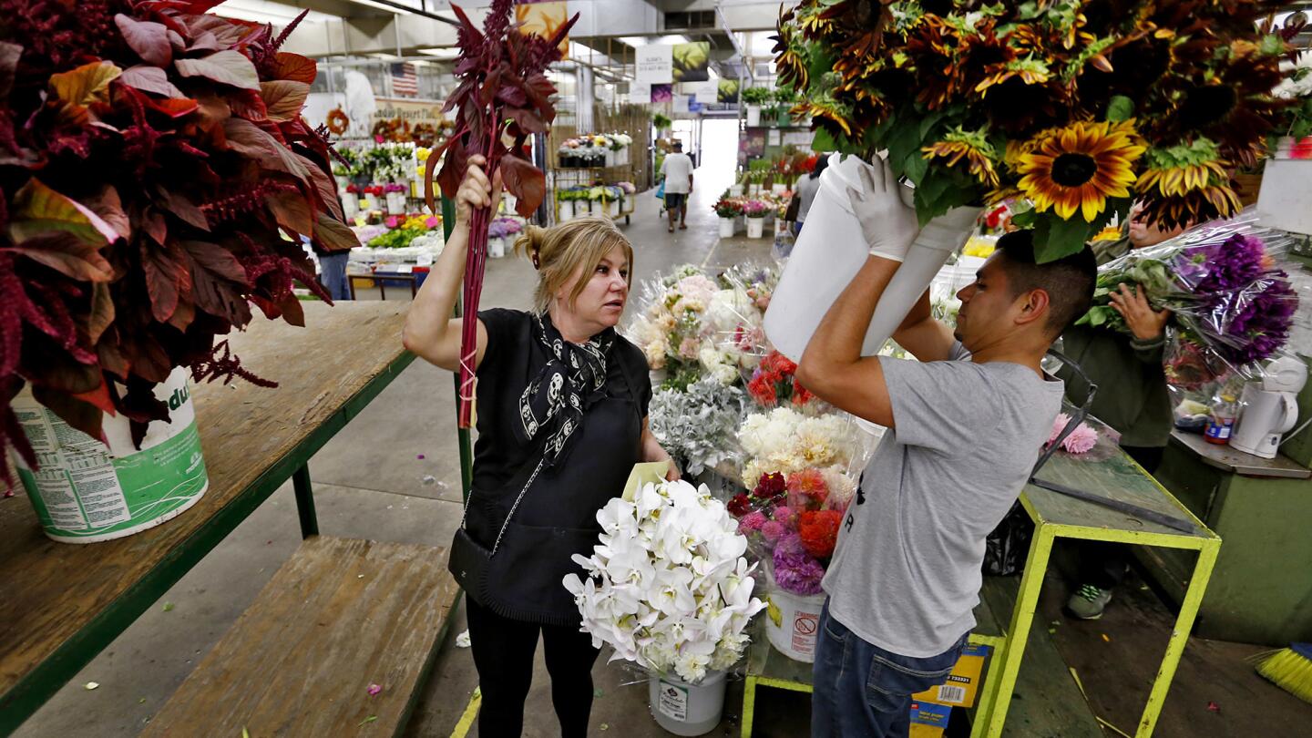 The Southern California Flower Market in downtown L.A.