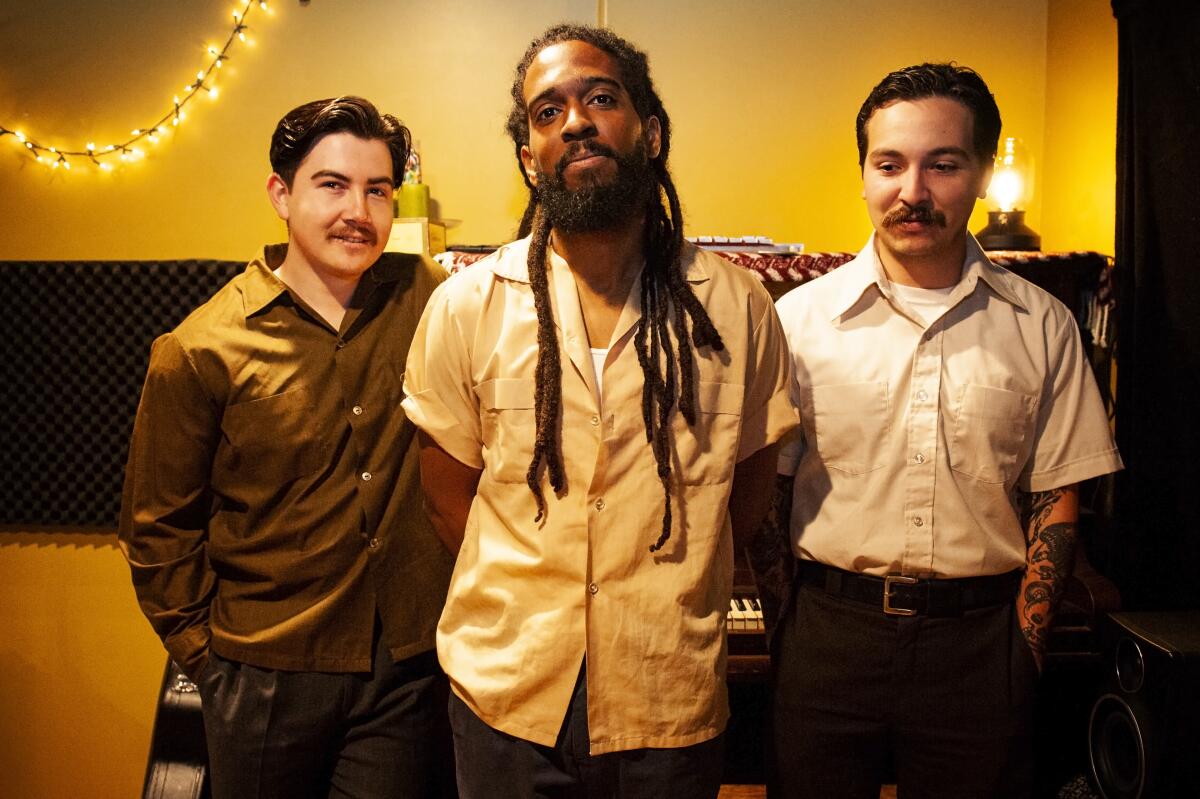 Thee Sacred Souls are, from left, Alex Garcia, Josh Lane and Sal Samano.