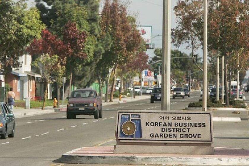 The business district includes a stretch of Garden Grove Boulevard between Brookhurst Street and Brea Boulevard.