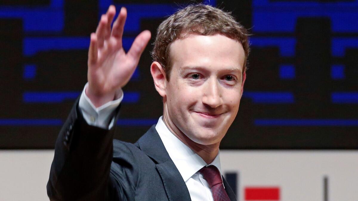 Facebook Chief Executive Mark Zuckerberg would be 36 years old by the time the 2020 election rolls around.