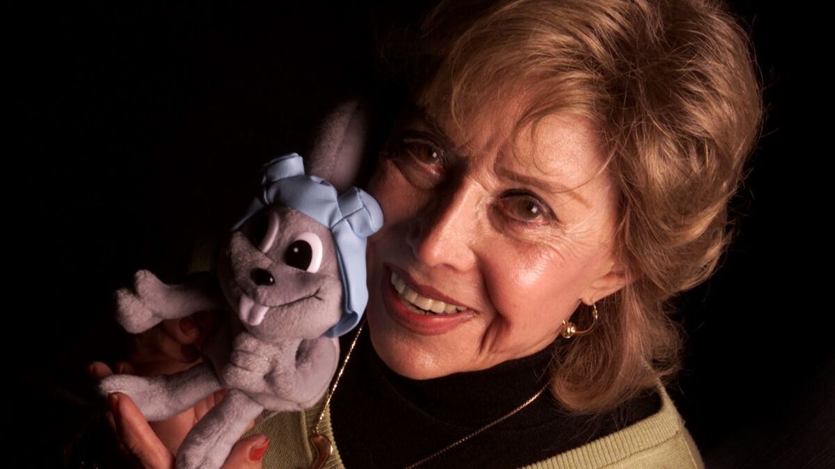 June Foray, seen in 2000, when she reprised the role of Rocky the flying squirrel in a new "Rocky and Bullwinkle" film.