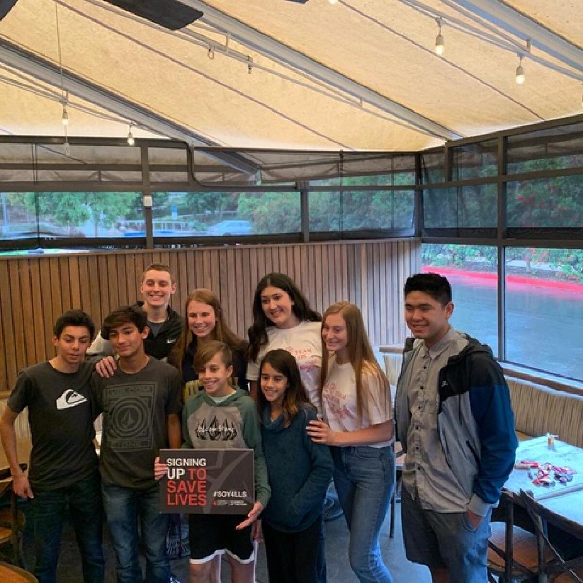 Team Abuelos with the LLS patient Hero Caden Timmer, a Carmel Valley resident.