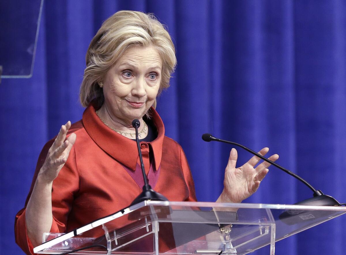 Democratic presidential candidate Hillary Rodham Clinton in Houston recently. She is planning the first major rally of her campaign for Saturday in New York.