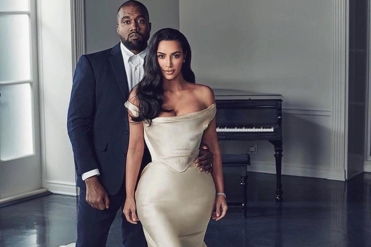 Kanye West y Kim Kardashian en una foto del pasado, cuando eran una feliz pareja.