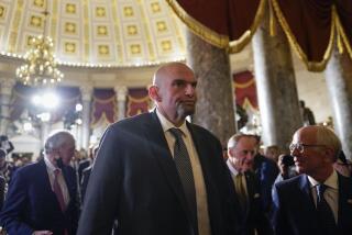 Sen. John Fetterman, D-Pa., arrives for President Joe Biden's State of the Union address to a joint session of Congress at the Capitol, Tuesday, Feb. 7, 2023, in Washington. (AP Photo/Carolyn Kaster)