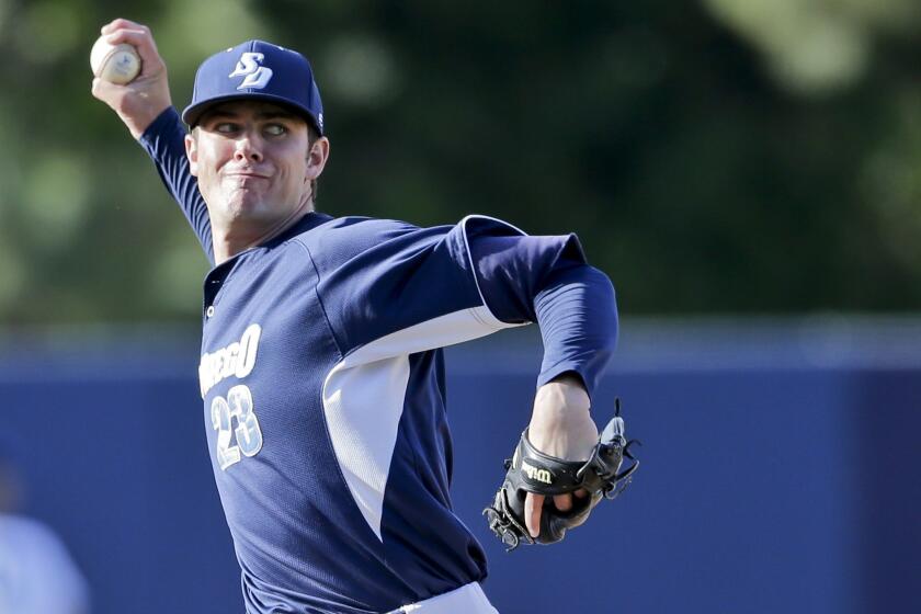 San Diego third baseman Kris Bryant had a rough weekend in the NCAA baseball tournament.