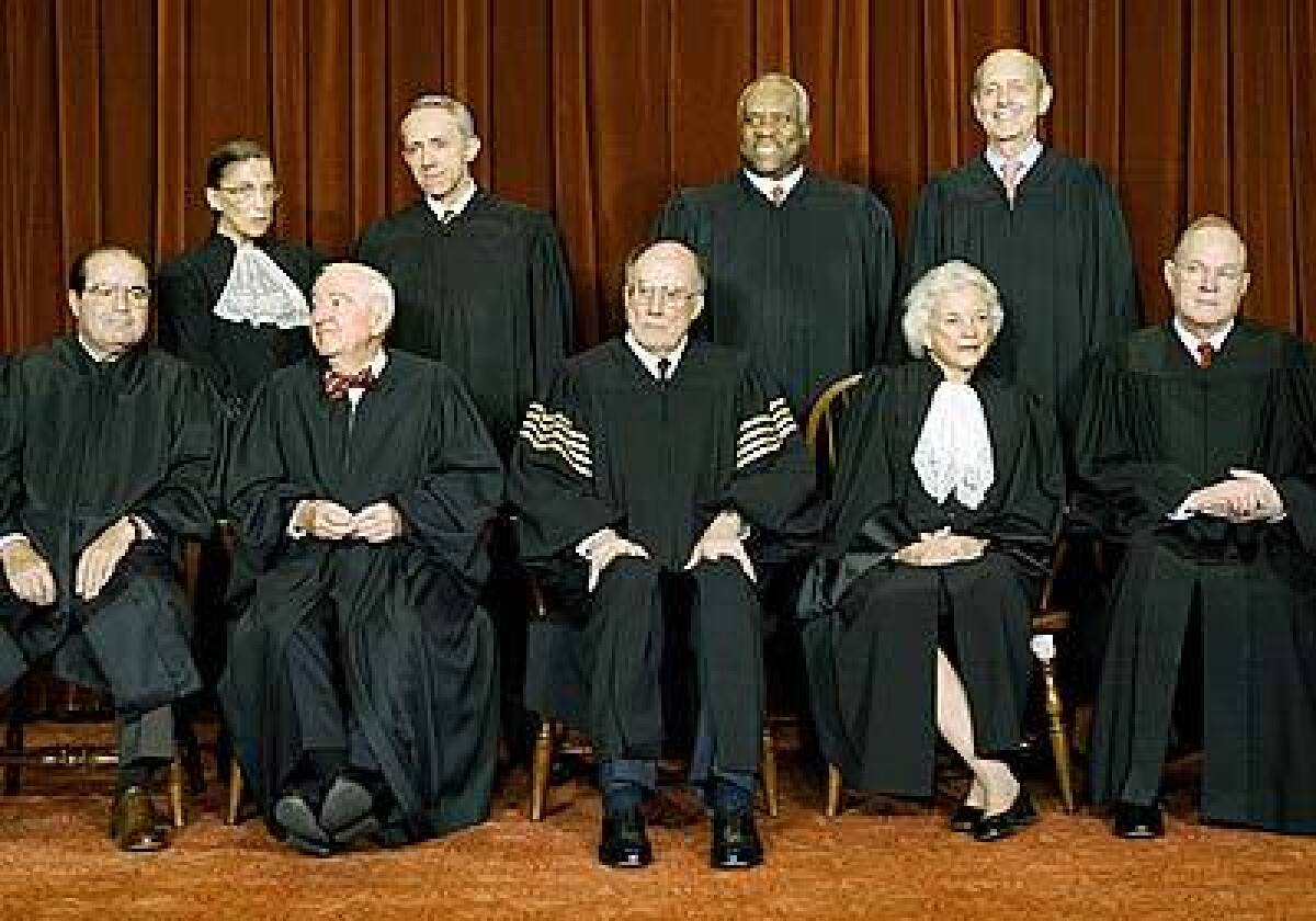 A group portrait of the U.S. Supreme Court in 2003