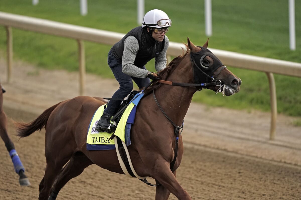Kentucky Derby entrant Taiba works out at Churchill Downs Wednesday