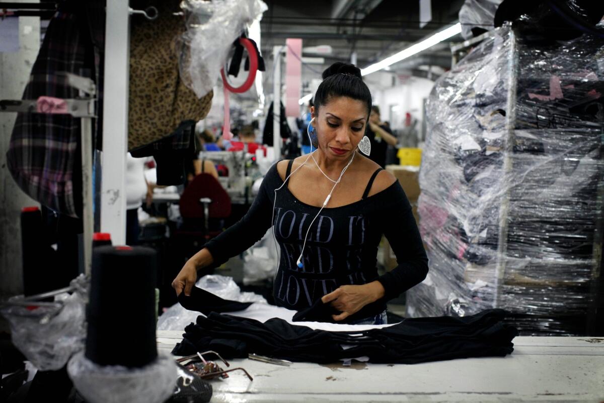 American Apparel products are manufactured in downtown Los Angeles.