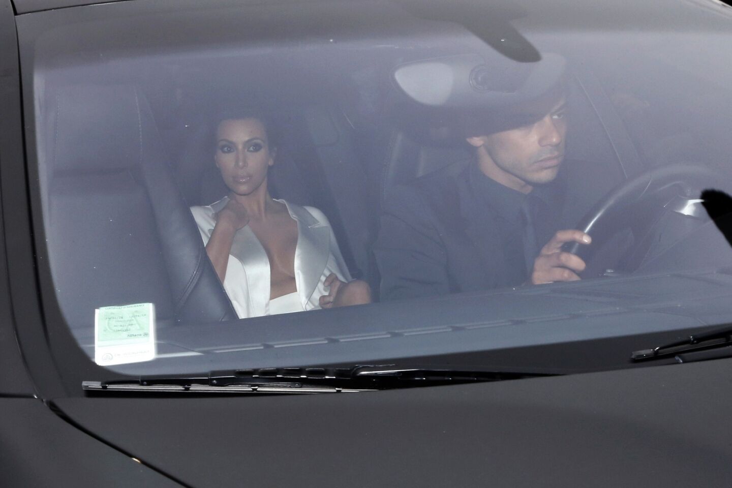Kim Kardashian of reality-TV fame arrives at the Palace of Versailles on May 23.