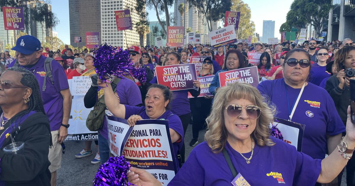 L.A. unions protest anticipated faculty cuts amid price range deficit