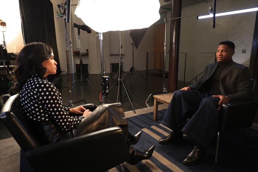 NEWS - Linsey Davis Exclusive Interview with Jonathan Majors for ABC News. The interview airs on “Good Morning America” & “GMA3,” with an extended version on “ABC News Live” on Monday, January 8, 2024 and then on “Impact x Nightline,” exclusive to Hulu on Thursday, January 11, 2024. (ABC/Michael Le Brecht II) LINSEY DAVIS, JONATHAN MAJORS