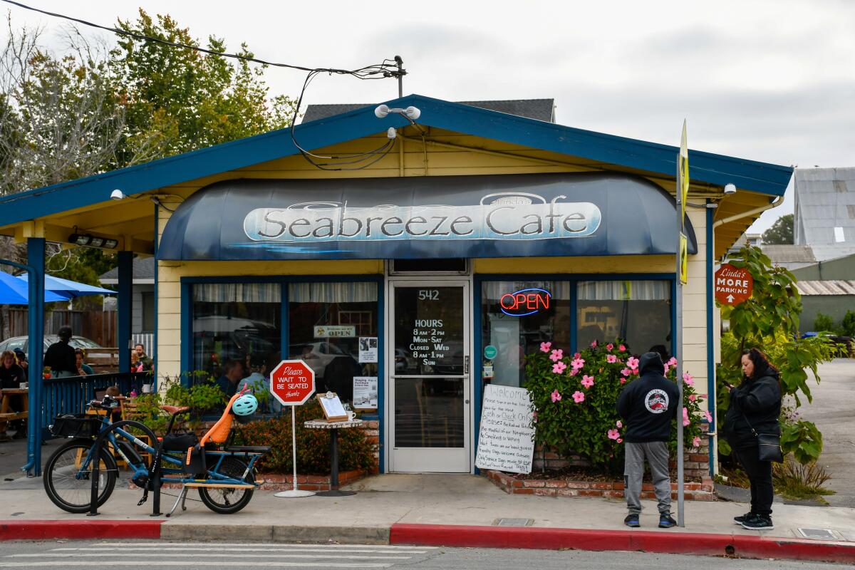 The Seabreeze Cafe is in the Seabright neighborhood of Santa Cruz.