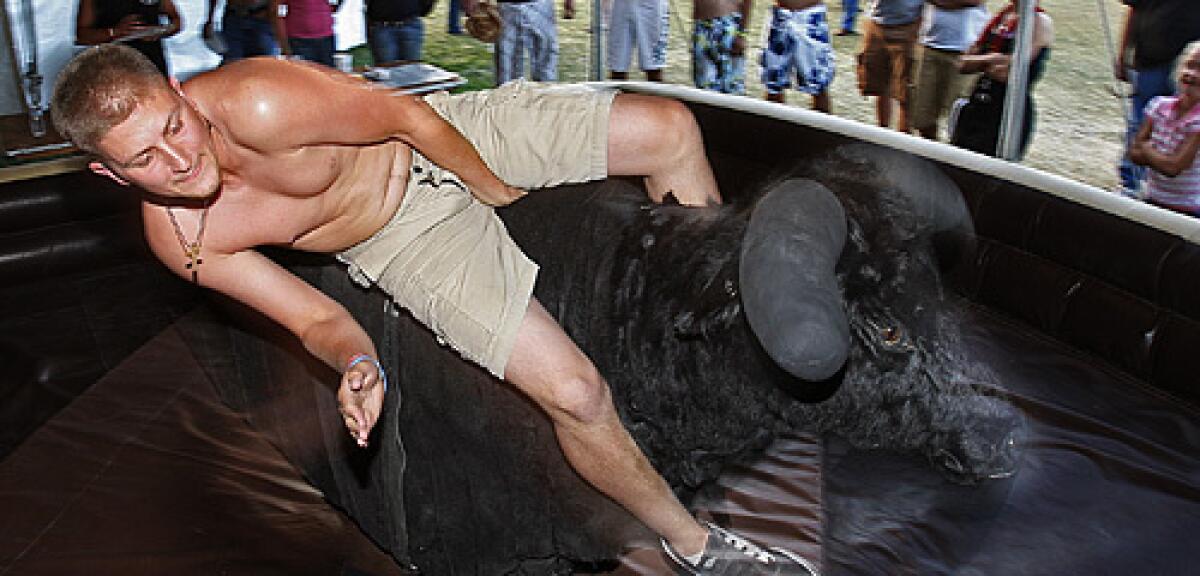 AFOUL OF THE BOUNCER: One moment youre riding high, and the next, its the mechanical bull thats in charge.