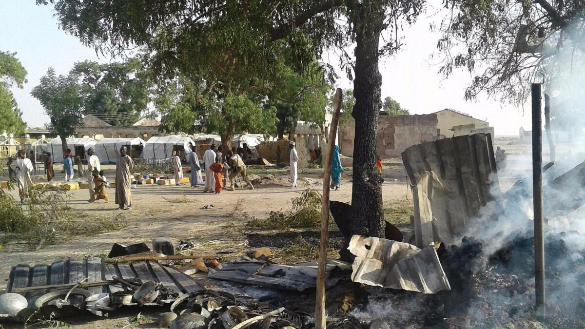 A Nigerian air force jet mistakenly bombed a refugee camp in northeast Nigeria on Jan. 17, 2017.