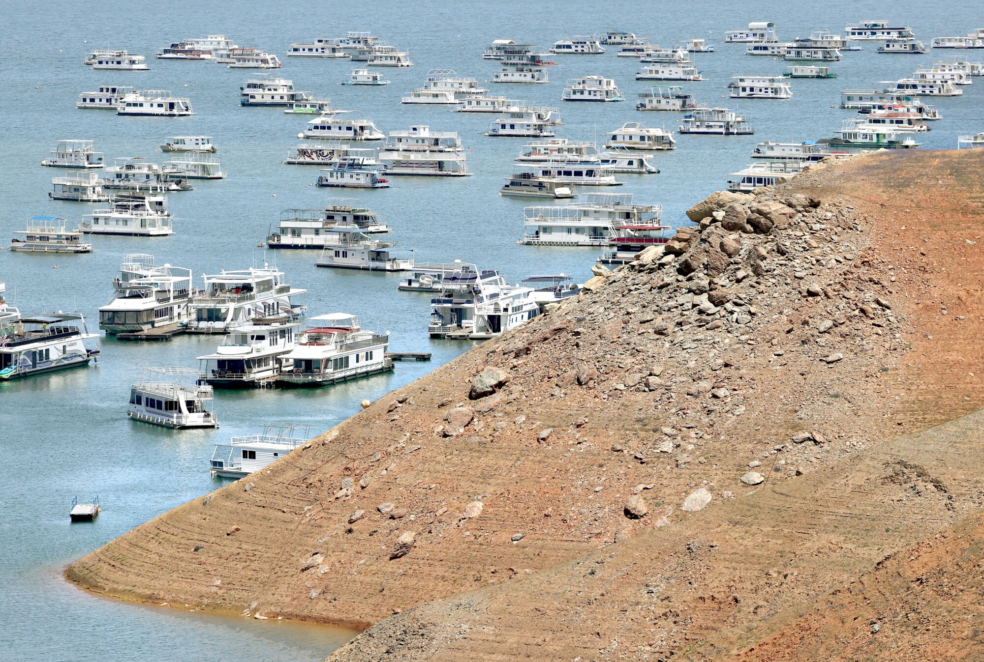Houseboats on Lake Oroville.