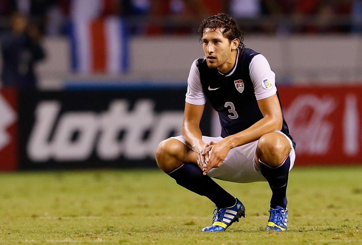U.S. defender Omar Gonzalez looks on during a World Cup qualifier against Costa Rica on Sept. 6, 2013.