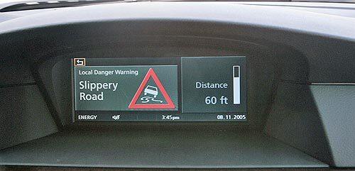 Dashboard interior warning