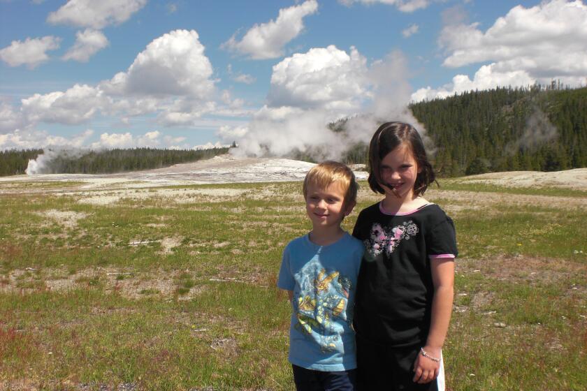 Nadiv Meltzer, 5 and Shayna Meltzer, 7 in Yellowstone National Park in 2009.