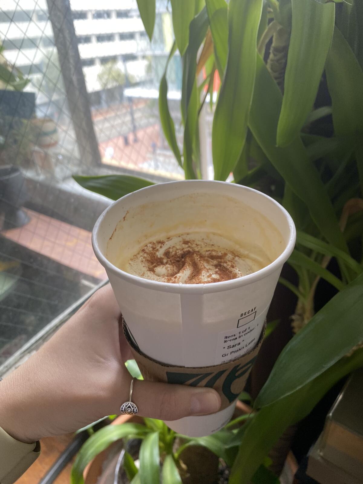 The infamous Pumpkin Spice Latte from Starbucks.