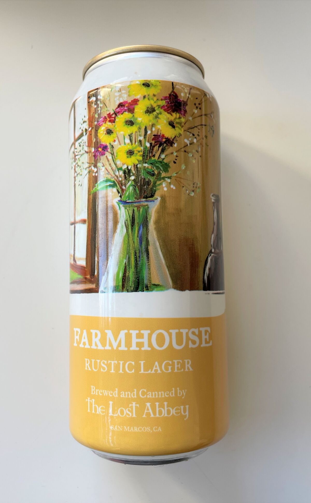 Lost Abbey Farmhouse Rustic Lager beer.