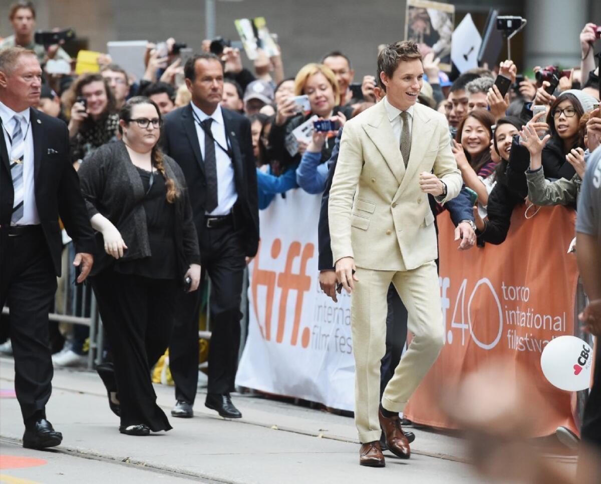 Eddie Redmayne arrives for the Toronto International Film Festival premiere of his new movie, "The Danish Girl."