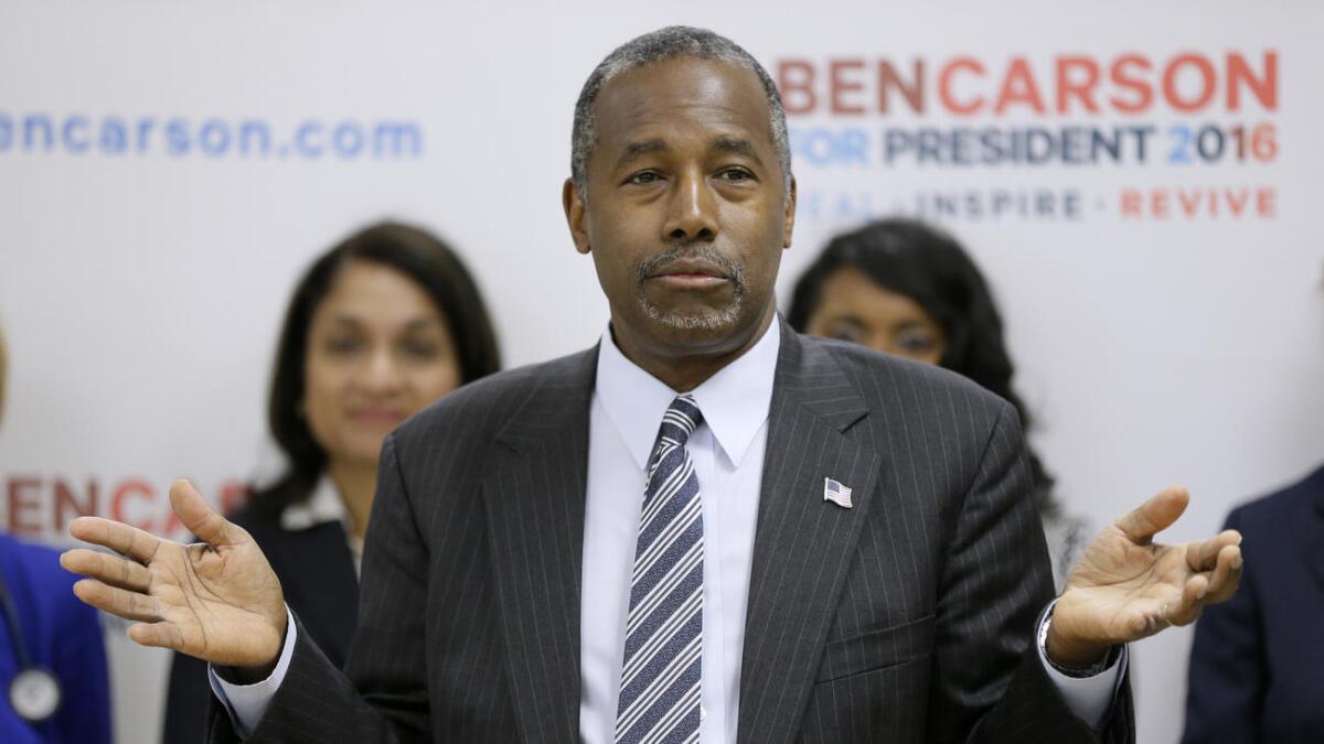 El neurocirujano Ben Carson, seguido muy de cerca por el magnate inmobiliario Donald Trump, se encuentra a la cabeza de las encuestas.