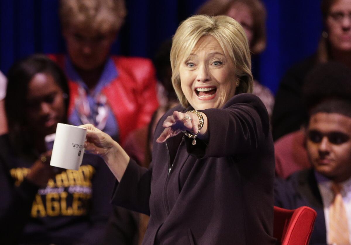Democratic presidential candidate Hillary Rodham Clinton participated Friday in a Democratic presidential candidate forum at Winthrop University in Rock Hill, S.C.