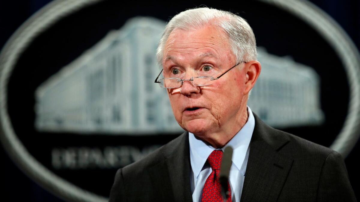 U.S. Atty. Gen. Jeff Sessions named 17 people on Wednesday to run various U.S. attorney's offices around the country, including Nicola Hanna in the district that includes Los Angeles and six other counties.
