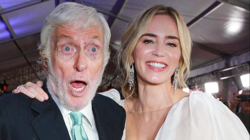 Dick Van Dyke and Emily Blunt attend Disney's "Mary Poppins Returns" world premiere in Los Angeles on Nov. 29.
