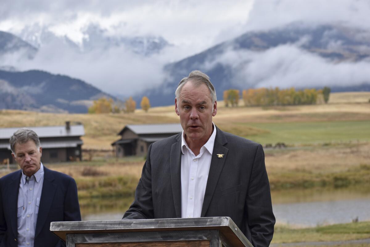 Personnel moves in Secretary Ryan Zinke's Interior Department raise troubling questions.