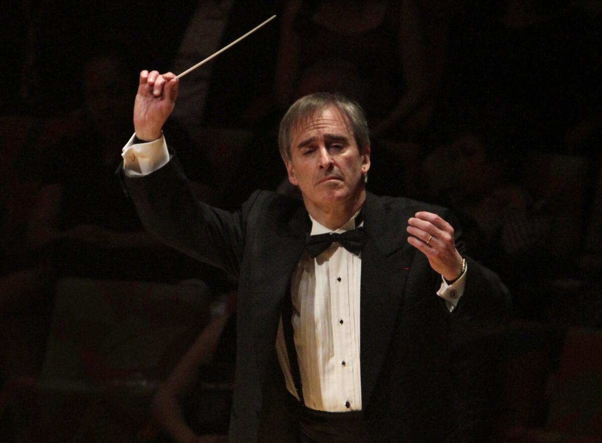 James Conlon conducts at Walt Disney Concert Hall on April 27, 2014.