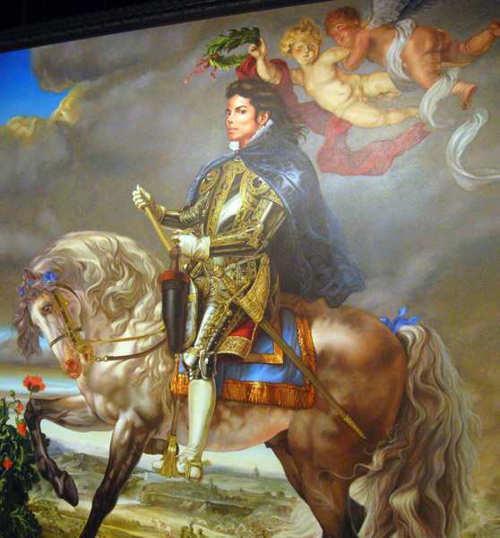 'Equestrian Portrait of King Phillip II' by artist Kehinde Wiley. Jackson had commissioned the portrait but never saw the finished work.