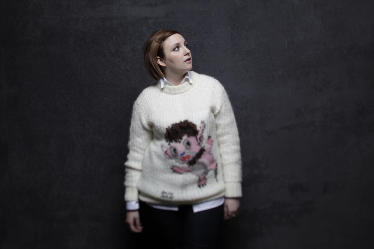 Lena Dunham at the Sundance Film Festival in late January. She announced Monday that she would not be attending further "Girls" Season 5 press appearances due to endometriosis.
