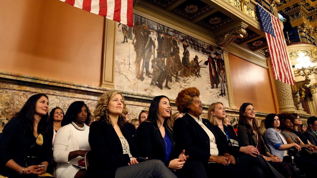 Emerge participants listen during a House session at at the Pennsylvania statehouse. They all want to be politicians.